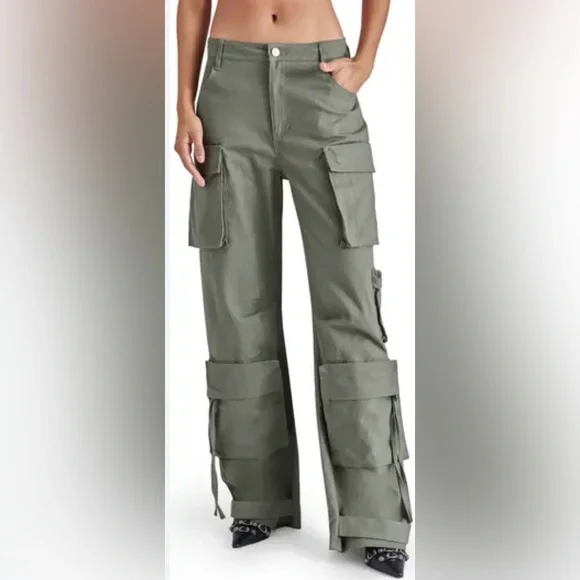Steve Madden Duo Wide Leg  Cargo Pants Size M - Picture 3 of 9